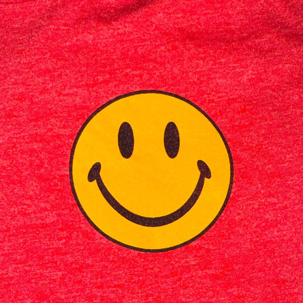 Aviator Nation Red Tee with Yellow Smiley - Picture 2 of 7